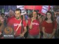 Anti-war demonstrators protest in Tel Aviv Anti-war demonstrators protest in Tel Aviv
