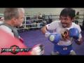 Pacquiao vs. Algieri- Manny Pacquiao final workout before Algieri fight- Fast, Ready to go Pacquiao vs. Algieri- Manny Pacquiao final workout before Algieri fight- Fast, Ready to go